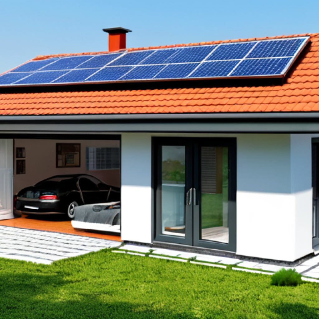차세대 태양전지의 배터리와의 연계 - Solar Panel & Battery Integration (Focus on Home)**

"A modern Turkish house with solar panels on th...