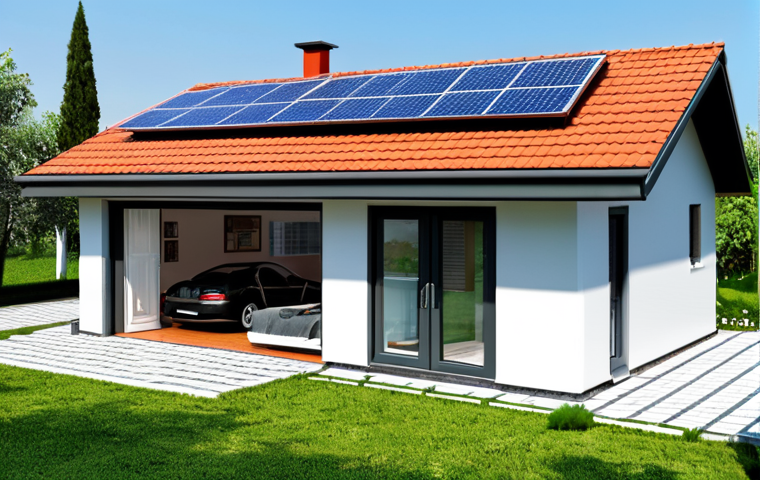 차세대 태양전지의 배터리와의 연계 - Solar Panel & Battery Integration (Focus on Home)**
"A modern Turkish house with solar panels on th...